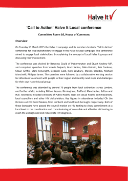`Call to Action` Halve It Local conference