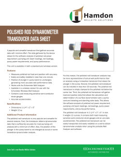 Polished Rod Dynamometer Transducer