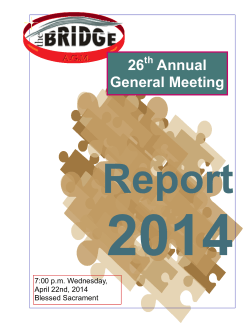 26 Annual General Meeting - The Bridge: From Prison to Community