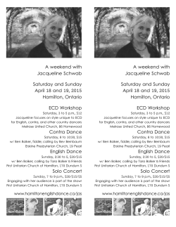 A weekend with Jacqueline Schwab Saturday and Sunday April 18
