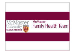 Presentation - Hamilton Family Health Team