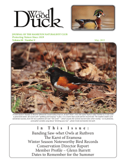 The Wood Duck &acirc; May 2015 issue