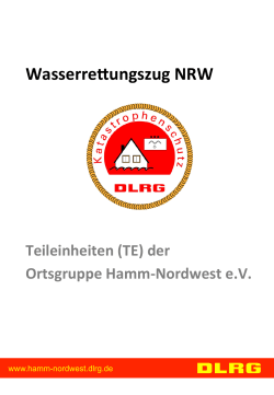 Wasserre ungszug NRW - DLRG Ortsgruppe Hamm