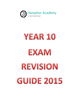 Year 10 Exam Revision Guide