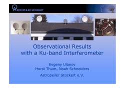 Observational Results with a Ku-band Interferometer - Ham