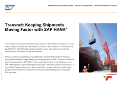 Transnet: Keeping Shipments Moving Faster with SAP HANA