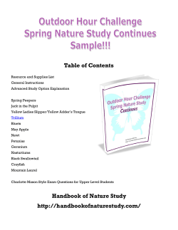 Outdoor Hour Challenge Spring Nature Study Continues Sample