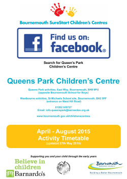 Queen`s Park Children`s Centre Timetable