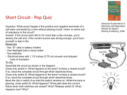 Short Circuit - Pop Quiz - handsonlearninginternational.org