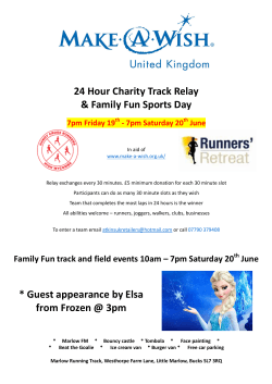 24 Hour Charity Track Relay & Family Fun Sports Day * Guest