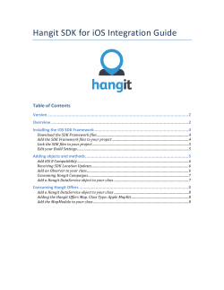 Hangit SDK for iOS Integration Guide