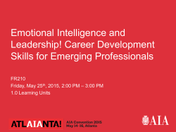 "Emotional Intelligence and Leadership! Career Development Skills