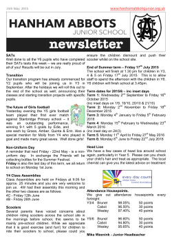 Newsletter 15th May 2015 - Hanham Abbots Junior School