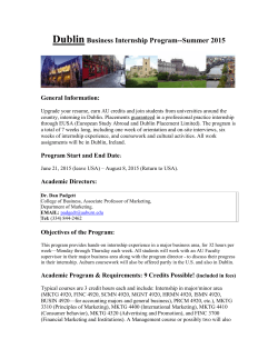 Dublin 2015 Program - Auburn University, College of Business