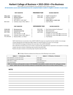 Pre-Business Curriculum - Auburn University, College of Business