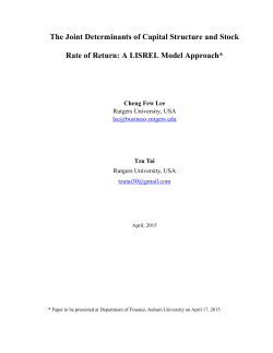 The Joint Determinants of Capital Structure and Stock Rate of Return