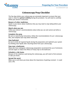 Colonoscopy Prep Checklist