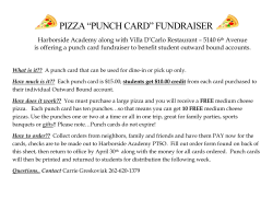 Pizza Punch Card Fundraiser Order Form