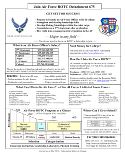 â Major in any field â Join Air Force ROTC Detachment 675