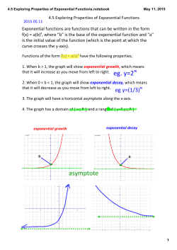 4.5 Exploring Properties of Exponential Functions.notebook