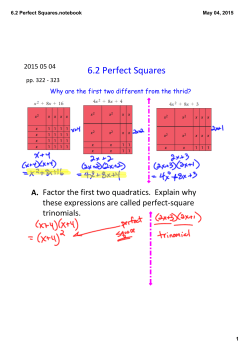 6.2 Perfect Squares.notebook