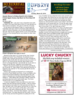 Read the PDF - Harness Racing Update