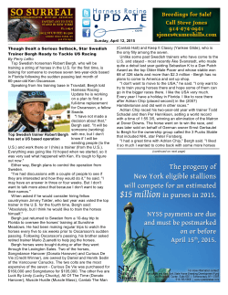Read the PDF - Harness Racing Update