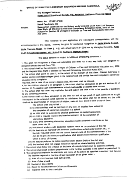 To OFFICE OF DIRECTOR ELEMENTARY EDUCATION HARYANA