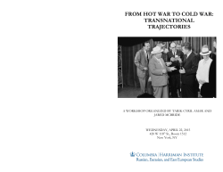 FROM HOT WAR TO COLD WAR: TRANSNATIONAL TRAJECTORIES