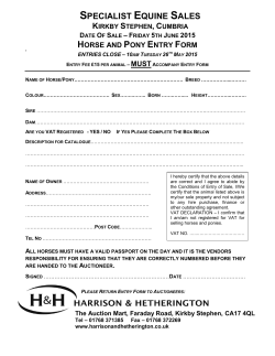 to entry form - Harrison and Hetherington