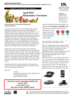 April 2015 - Harrison County Cooperative Extension