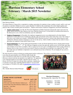 Harrison Elementary School February / March 2015 Newsletter