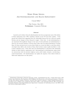 When Work Moves: Job Suburbanization and Black Employment