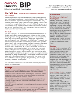 PACT Summary[2] - Harris School of Public Policy