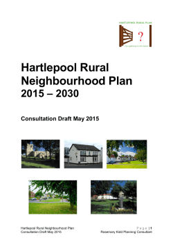 Hartlepool Rural Neighbourhood Plan