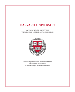 View the program - Harvard Magazine