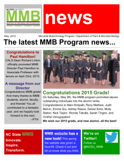 The latest MMB Program news