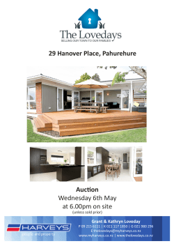 Auction Wednesday 6th May at 6.00pm on site 29