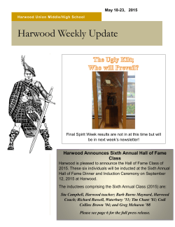 Harwood Newsletter May 18-23 With Calendar