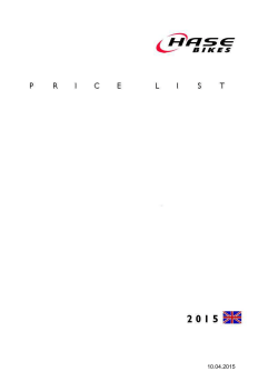 Price list 2015