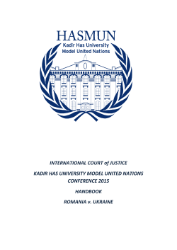 INTERNATIONAL COURT of JUSTICE KADIR HAS UNIVERSITY