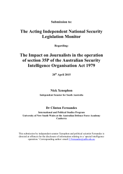 Submission to the Acting Independent National Security Legislation