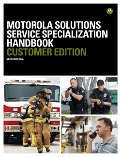 motorola solutions service specialization handbook customer edition