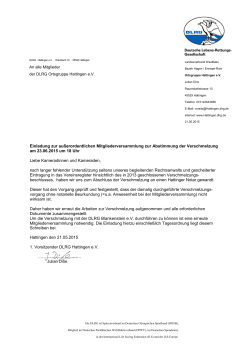 Einladung Hattingen - DLRG Ortsgruppe Hattingen / Blankenstein eV