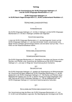 Verschmelzungsvertrag - DLRG Ortsgruppe Hattingen