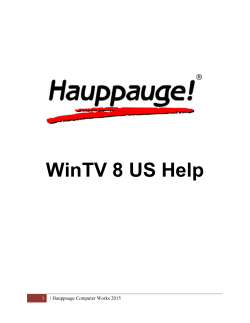 WinTV 8 US Help