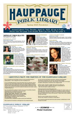 Spring 2015 - Hauppauge Public Library - Live
