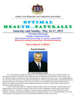 OPTIMAL HEALTH...NATURALLY - Hawaii Court Reporters and