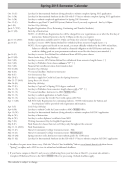 Academic Calendar - Hawaii Community College