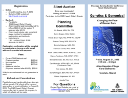 Genetics & Genomics! Silent Auction Planning Committee For
